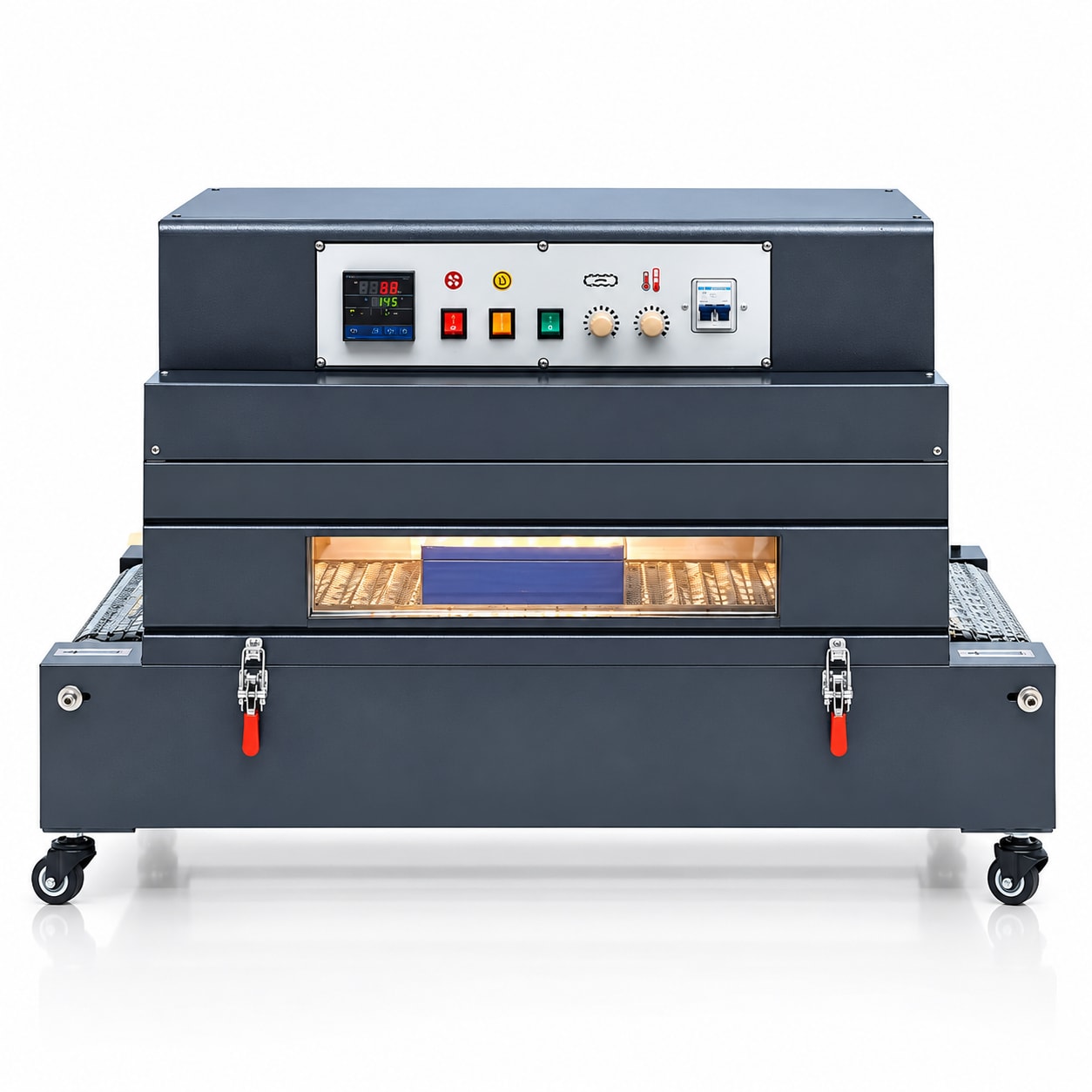 New Vision Machines Shrink Tunnel Machine 16x8 — 780×400×200 mm Tunnel, 0–12 m/min Conveyor — Labeling Machine by New Vision Machines