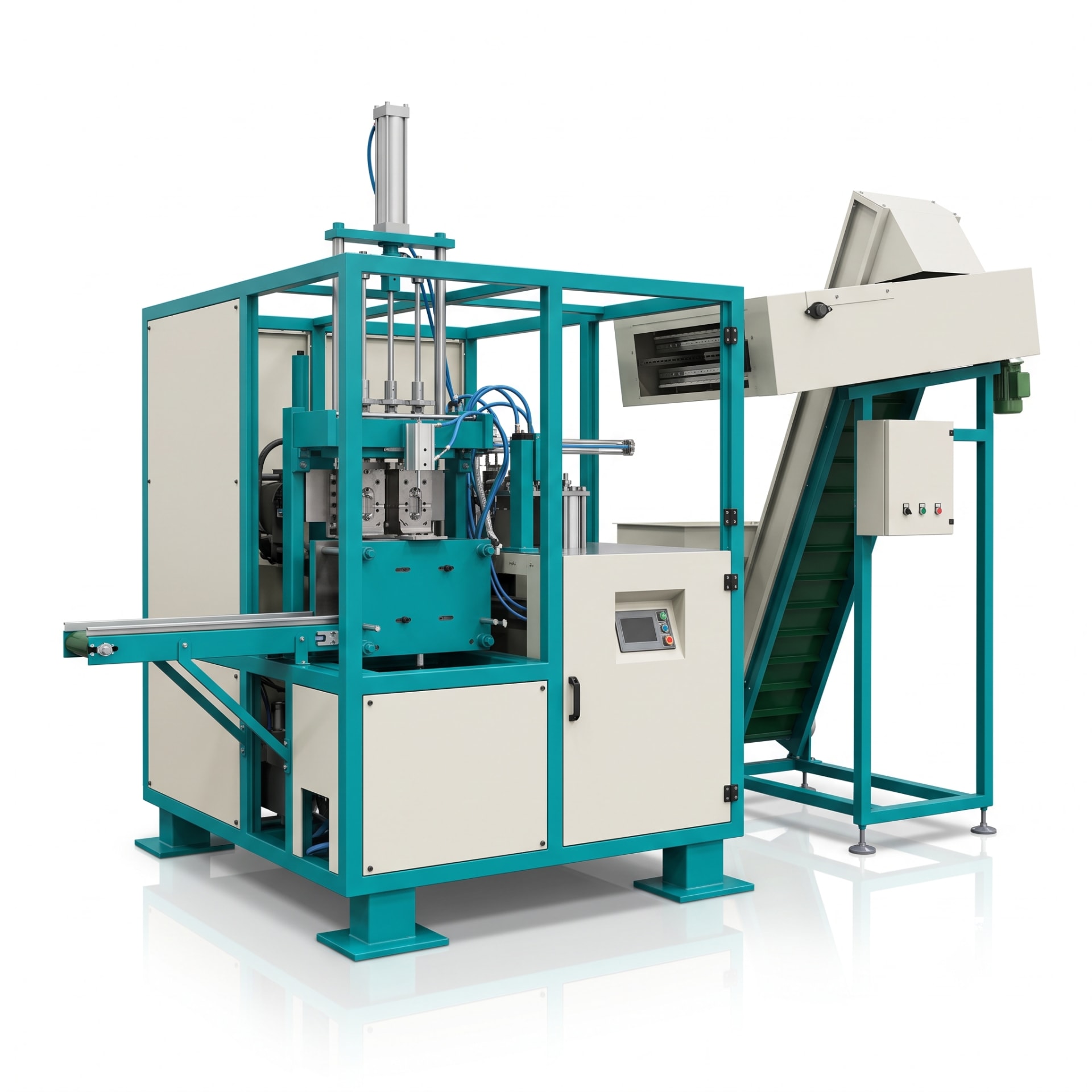 Automatic PET Bottle Blowing Machine — 2-Cavity, 1800 BPH for 200–2000 ml Bottles — Labeling Machine by New Vision Machines