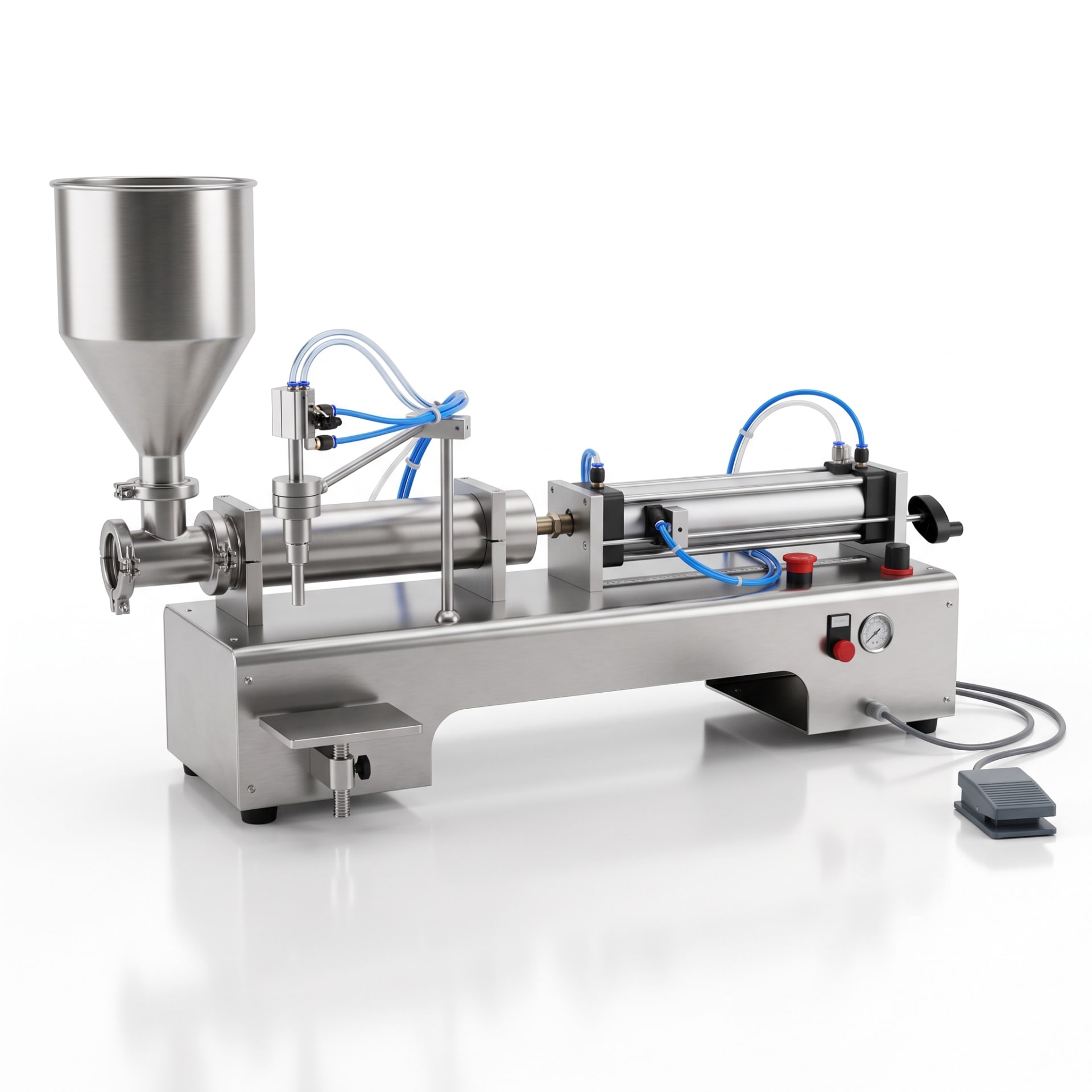 New Vision Machines Pneumatic Liquid Filling Machine 100-1000ml — Single Head — Labeling Machine by New Vision Machines