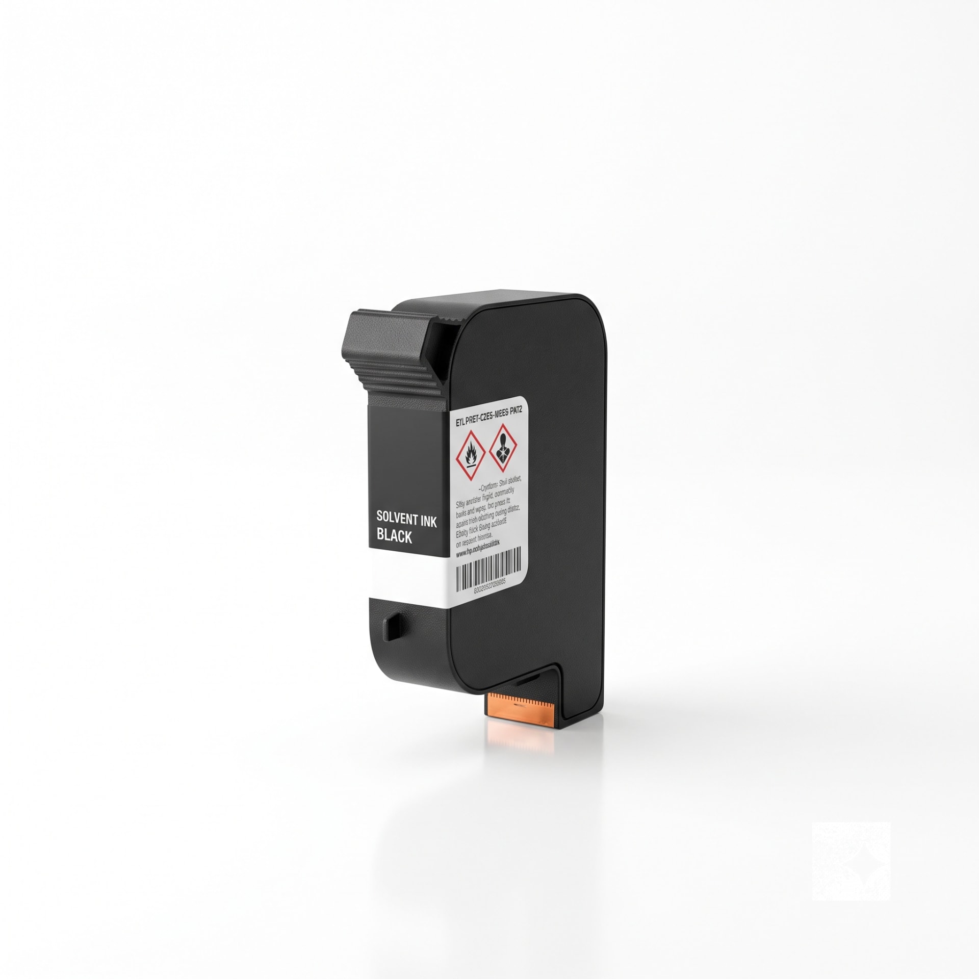 HP 2590 Solvent Ink Cartridge (W3T10B) — 12.7 mm TIJ Black Cartridge for Industrial Coders — Batch Coding Machine by New Vision Machines
