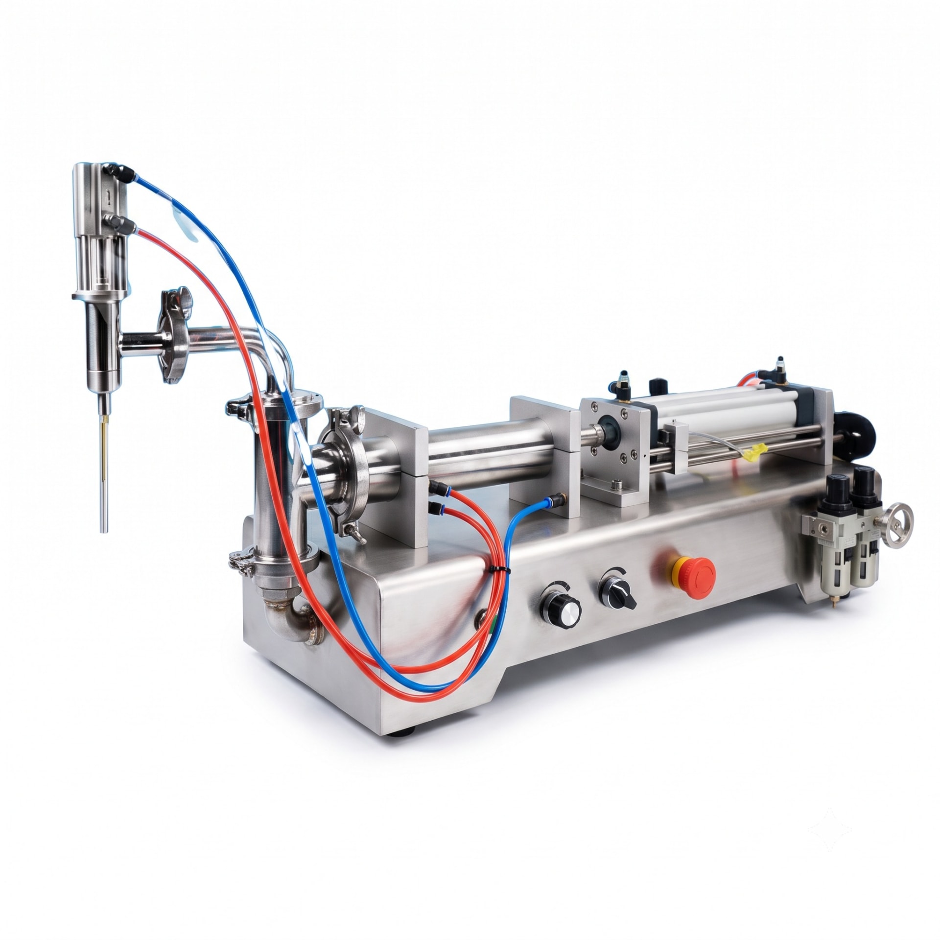 Pneumatic Liquid Filling Machine 50-500ml, Single Head — Filling Machines manufactured by New Vision Machines Indore