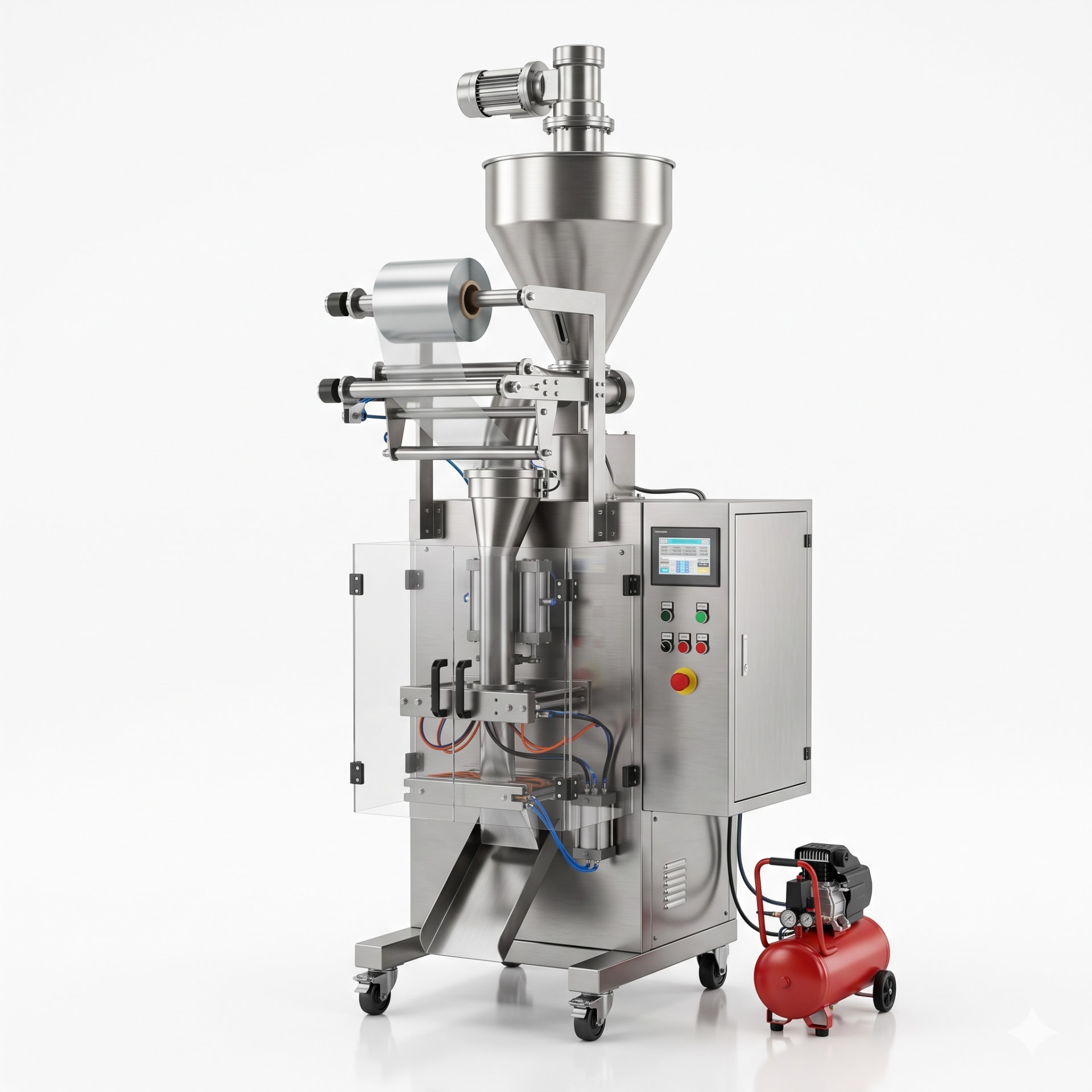 Vertical Auger Servo FFS Powder Packing Machine — Pouch Packing Machines manufactured by New Vision Machines Indore