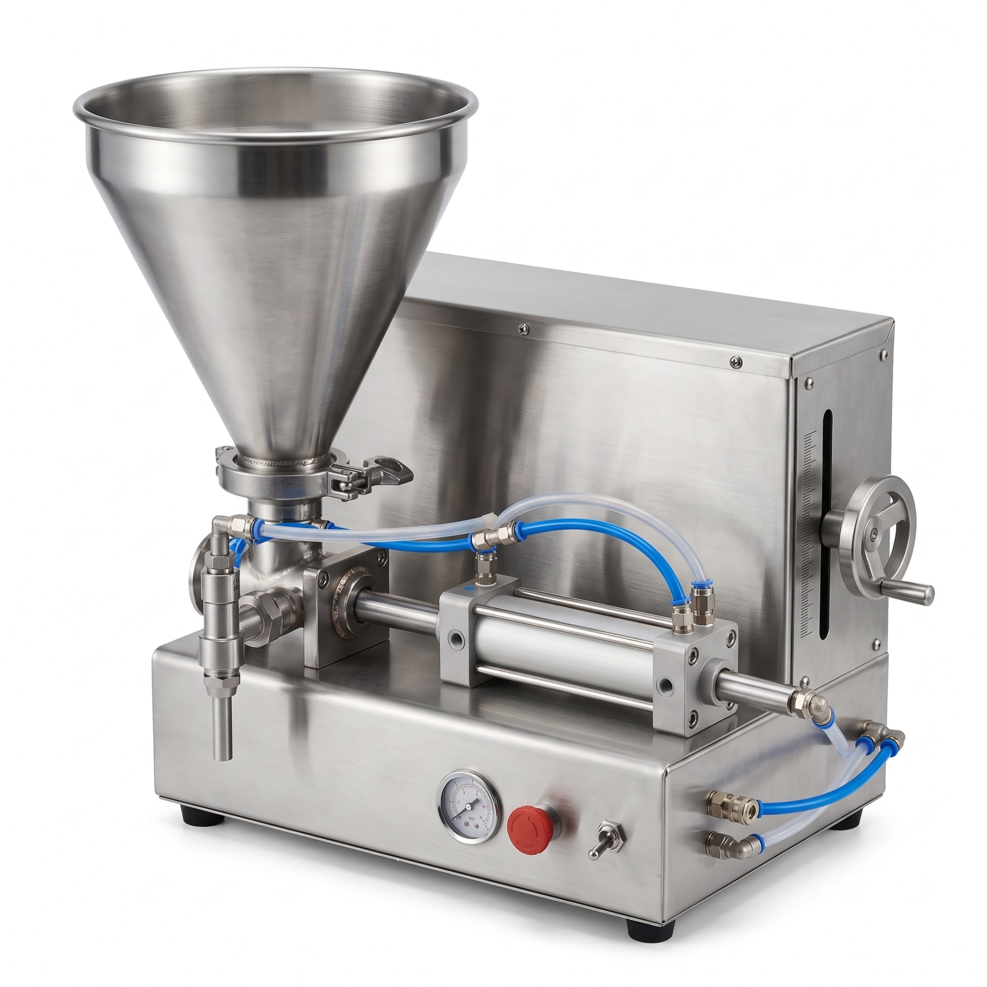 Single Head Pneumatic Paste Filler Machine 300-2600ml — Filling Machines manufactured by New Vision Machines Indore