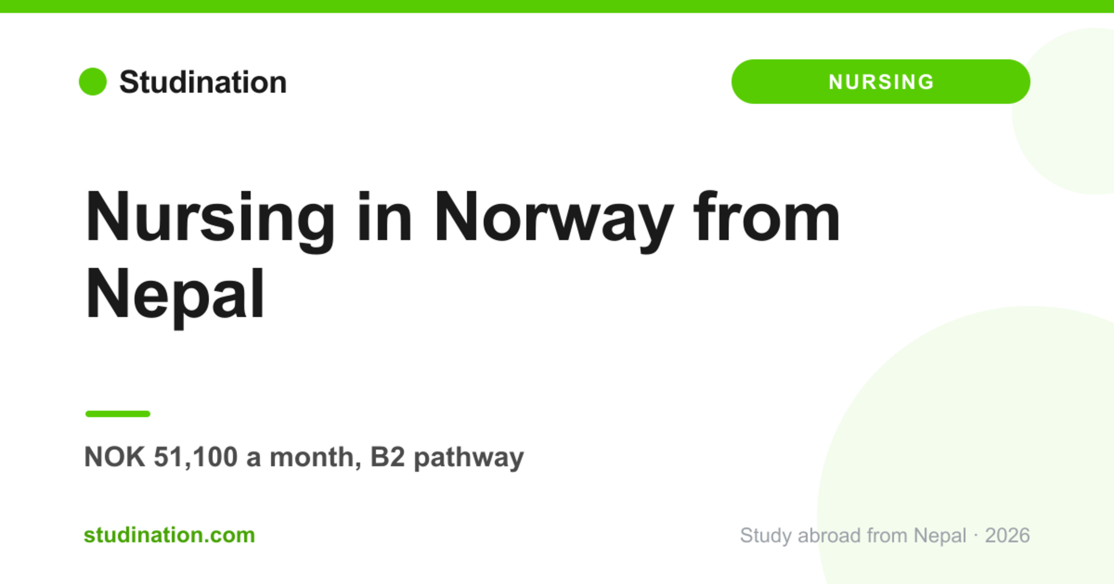 Studination blog cover: Nursing in Norway from Nepal (nursing)