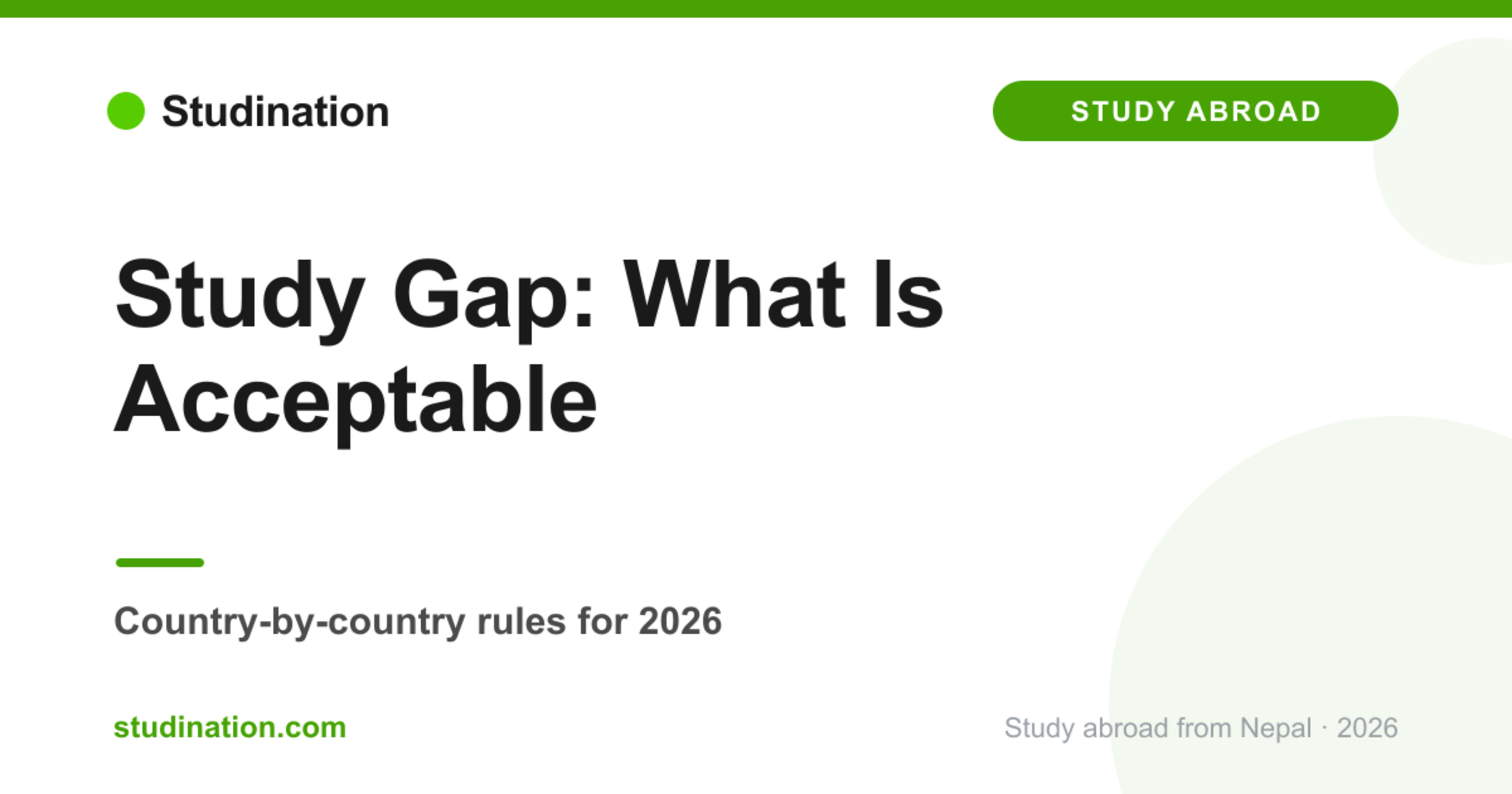 Studination blog cover: Study Gap: What Is Acceptable (study abroad)
