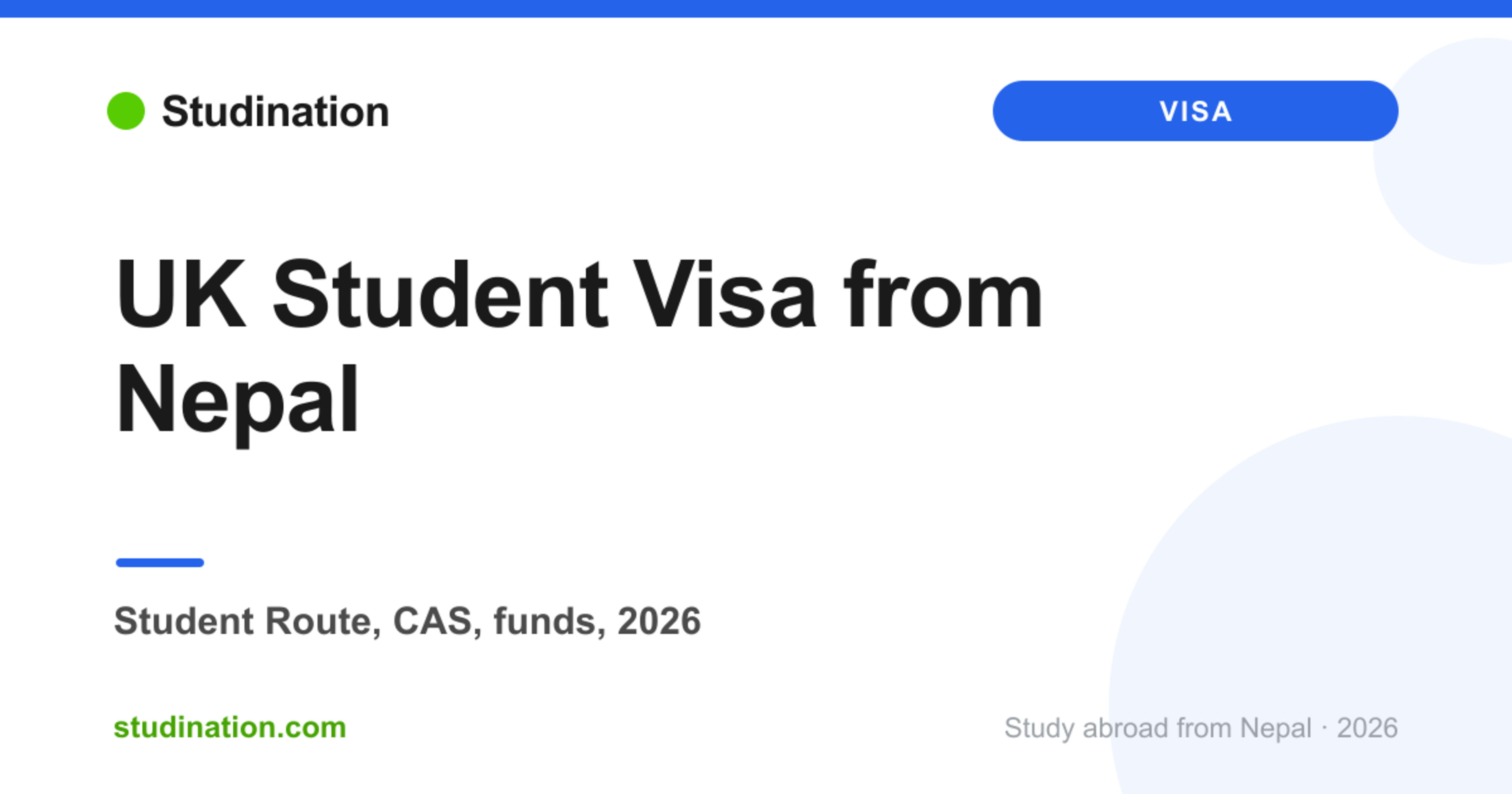 Studination blog cover: UK Student Visa from Nepal (visa)