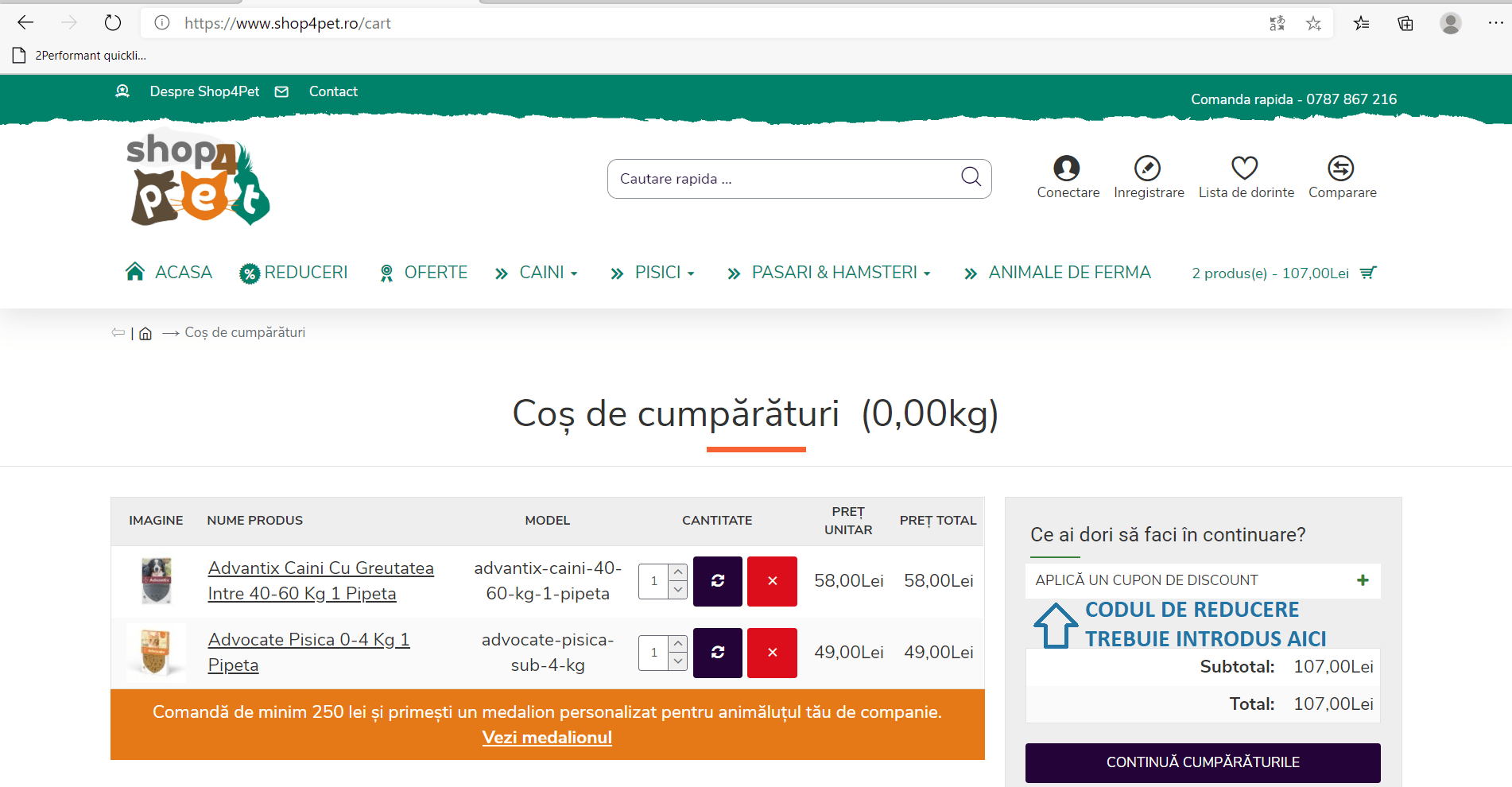 Cod Reducere Cupon Discount Shop4pet