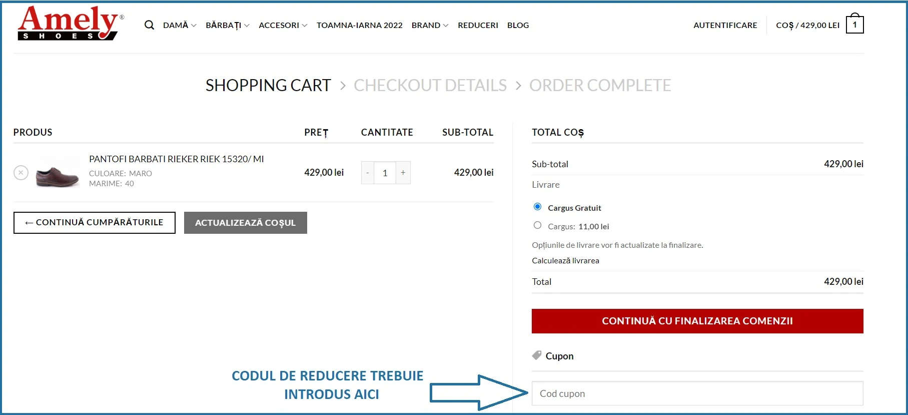 Cupon reducere Amely