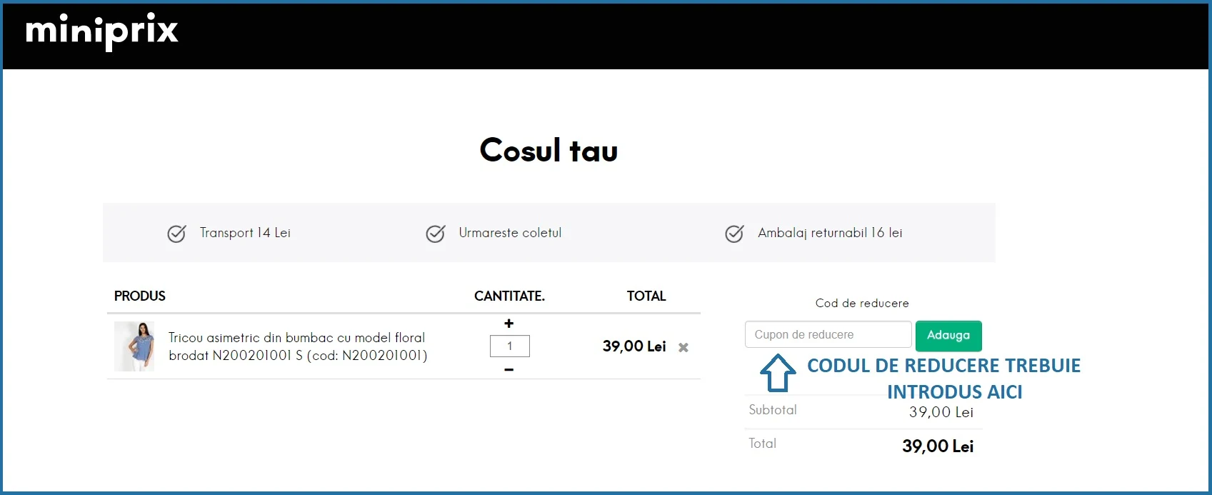 Cod Reducere Miniprix