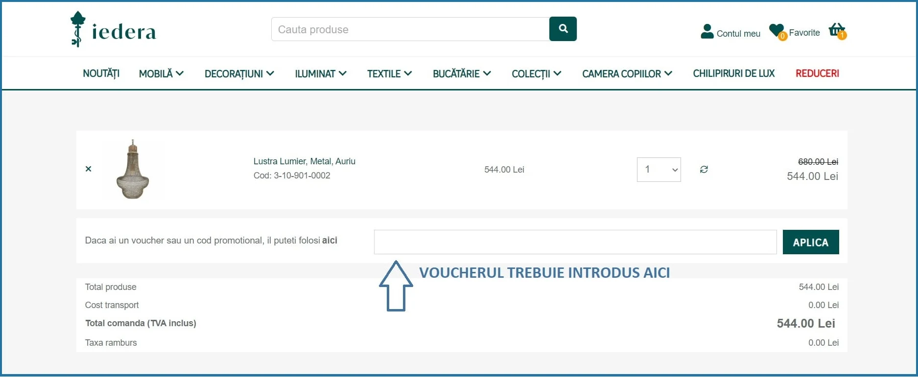 voucher Iedera cod promotional Iedera