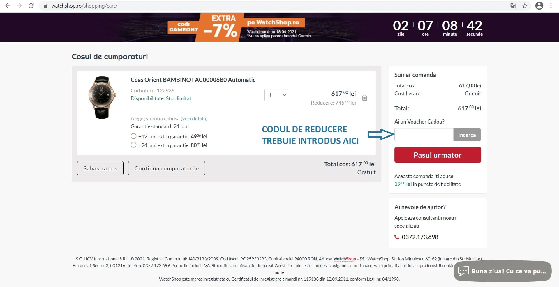 Voucher Reducere Cod Reducere Watchshop