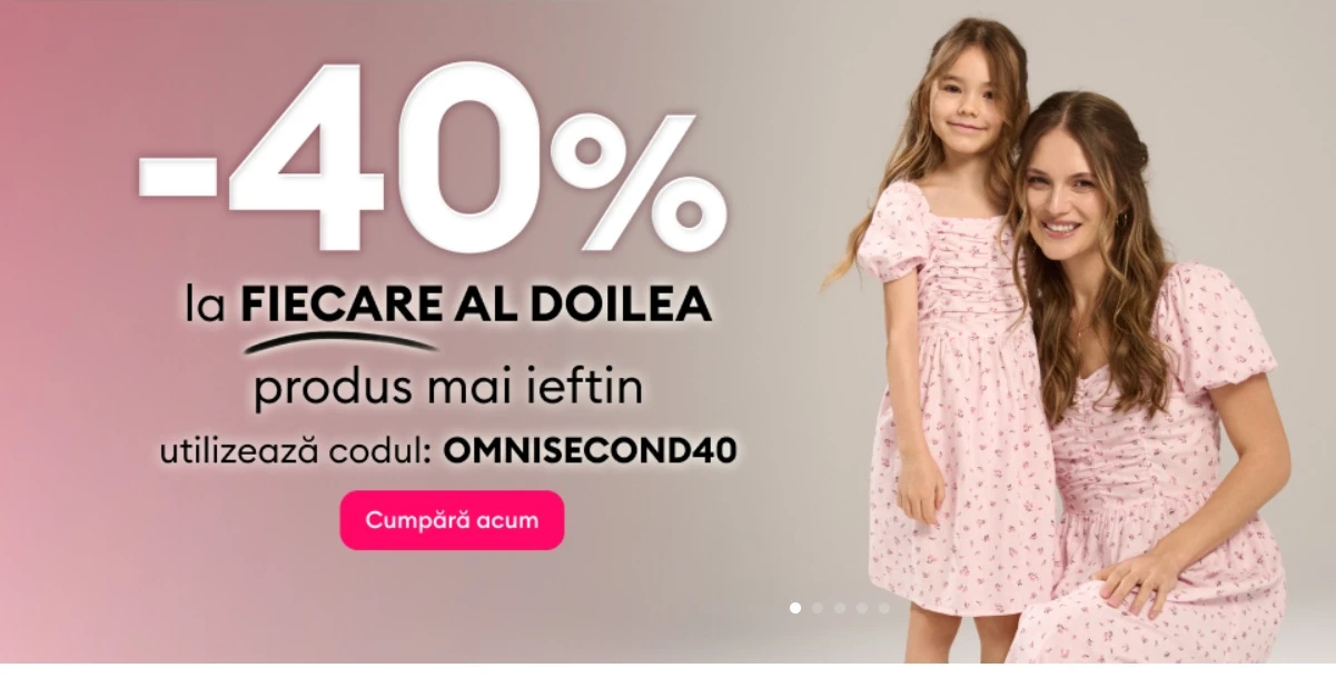 Cod Reducere -40% la fiecare al doilea produs mai ieftin* - Couponiada