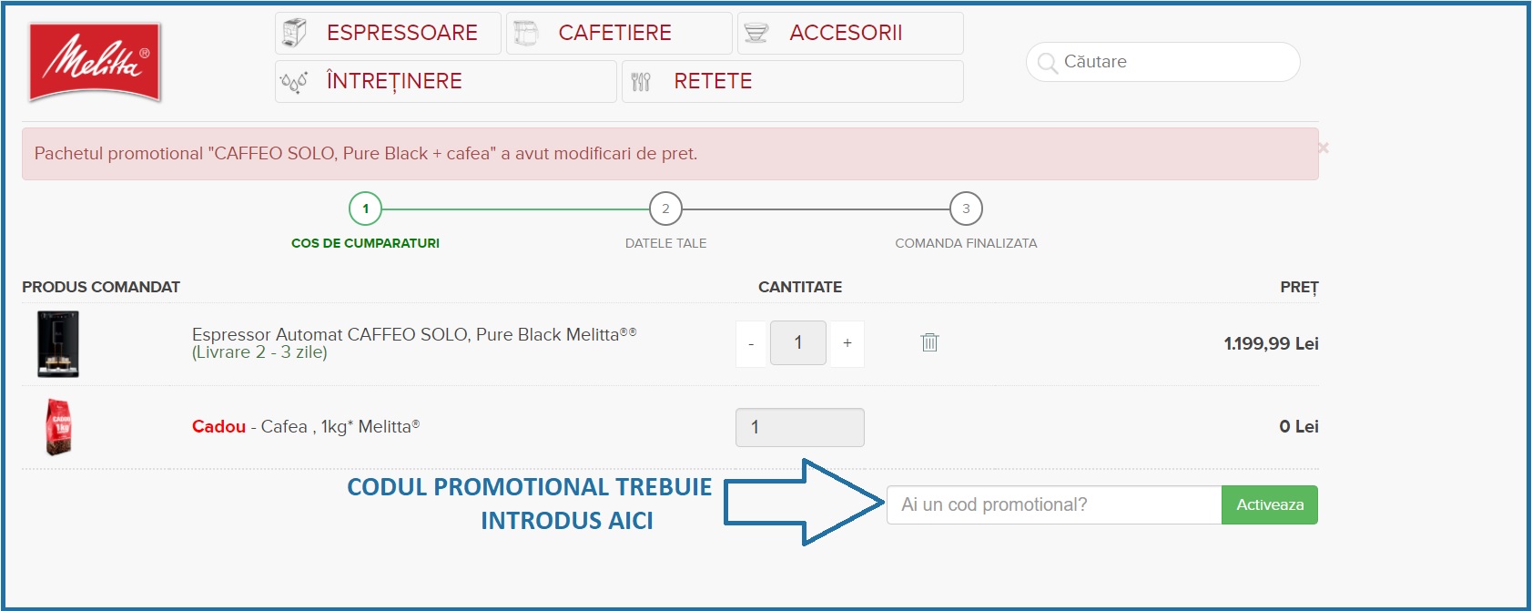Cod Promotional Melitta Romania