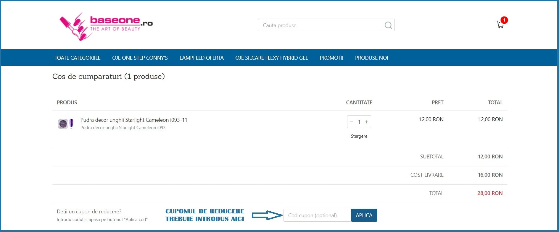 Cod Reducere Base One