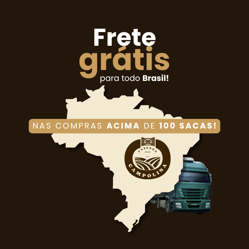 Aproveite nossas ofertas até durar o estoque da safra. Frete grátis nas compras acima de 100 sacas.