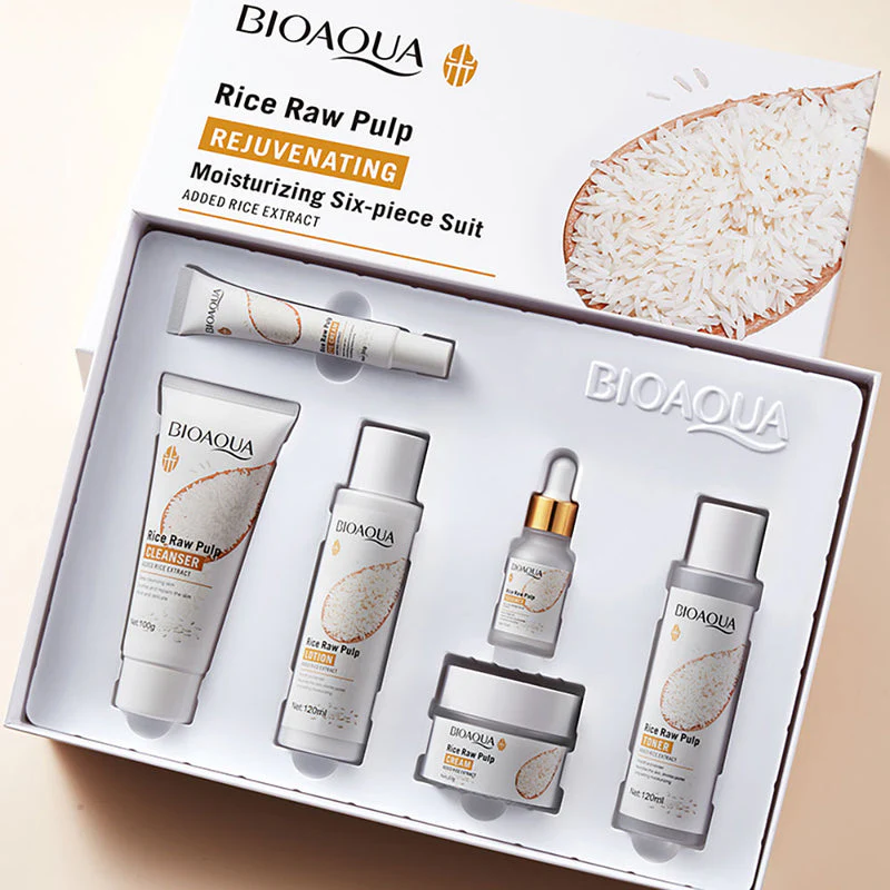 Bioaqua All-in-One Rice Raw Pulp Skin Care Products Set