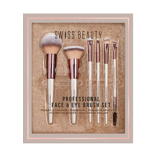Professional Face & Eye Brush Set