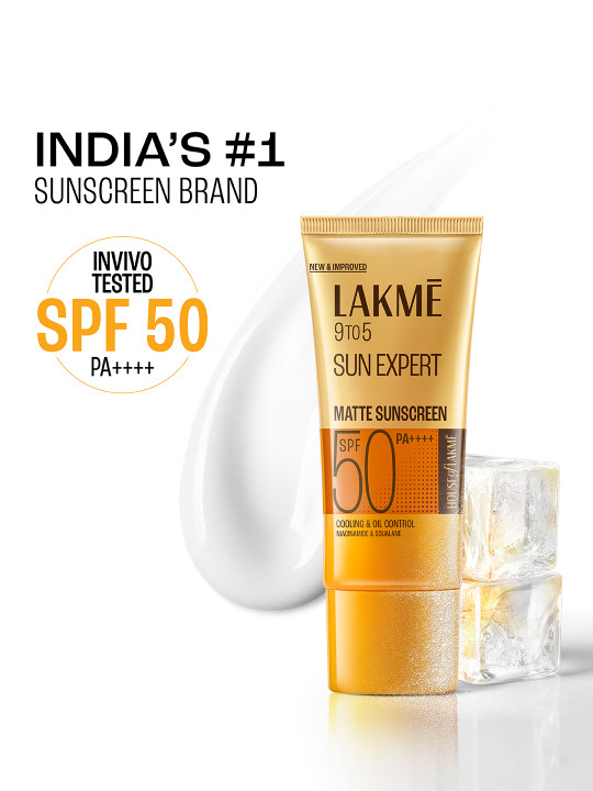 Lakme Matte Sunscreen SPF 50 PA+++ Niacinamide-UVA/B Protection
