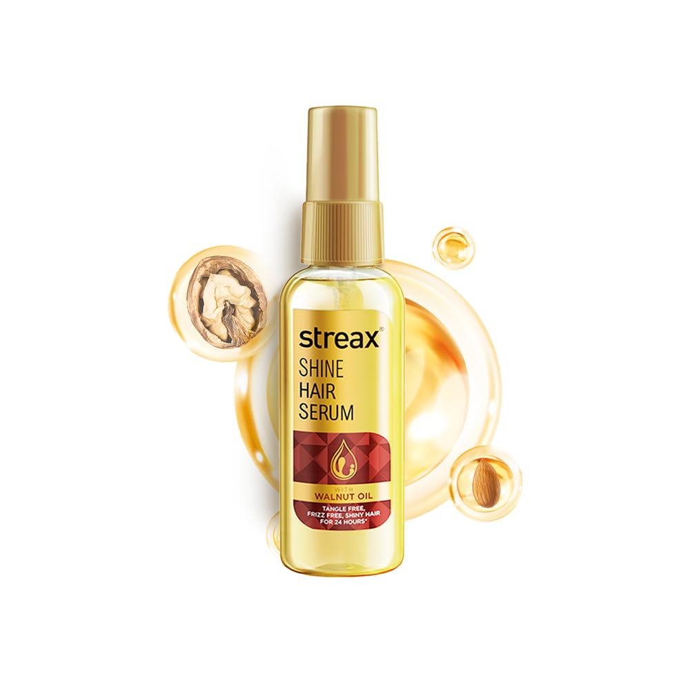 Streax Hair Serum 50ml, Hair serum for Dry & Frizzy Hair,for Women & Men, for Curly Hair, Wavy Hair, Straight Hair-45 ml