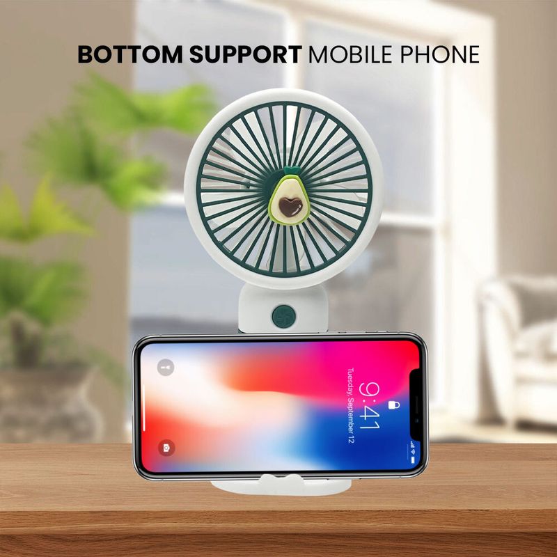 Felinar Hand Fan Rechargeable Hand Fan USB Fan hand fan charging 202-1 USB Fan, Rechargeable Fan, USB Air Cooler (White, Green)