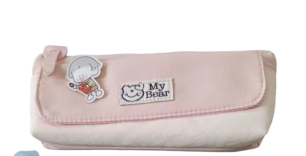 NEO NX Pastel Pencil Case for Girls Students, 2-Compartment Zipper Pouch | Aesthetic, Cute, Large Capacity Stationery Organizer