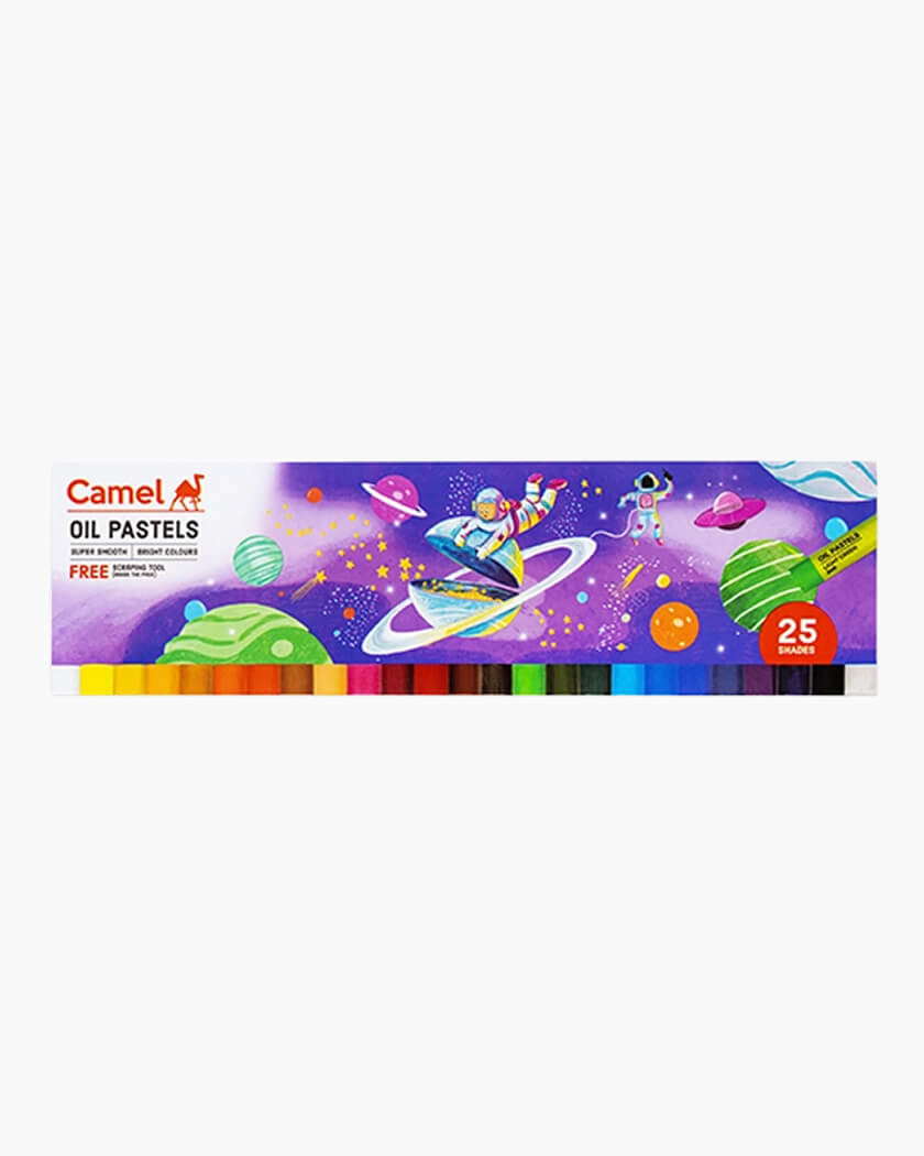 Camel  Oil  Pastels  Assorted  carton  pack  of  25  shades 