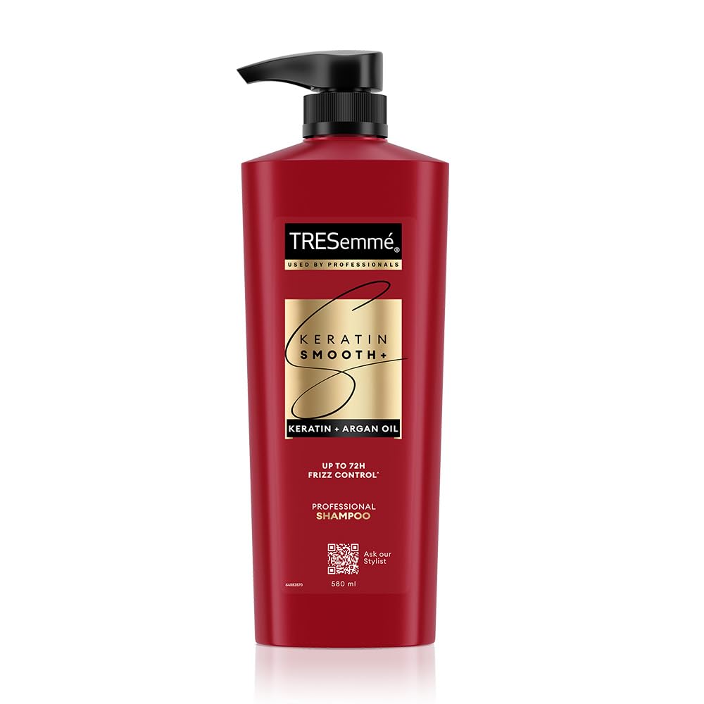 TRESemme Keratin Smooth Shampoo || With Keratin & Argan Oil for Straighter|| Shinier Hair - Nourishes Dry Hair & Controls Frizz|| For Men & Women