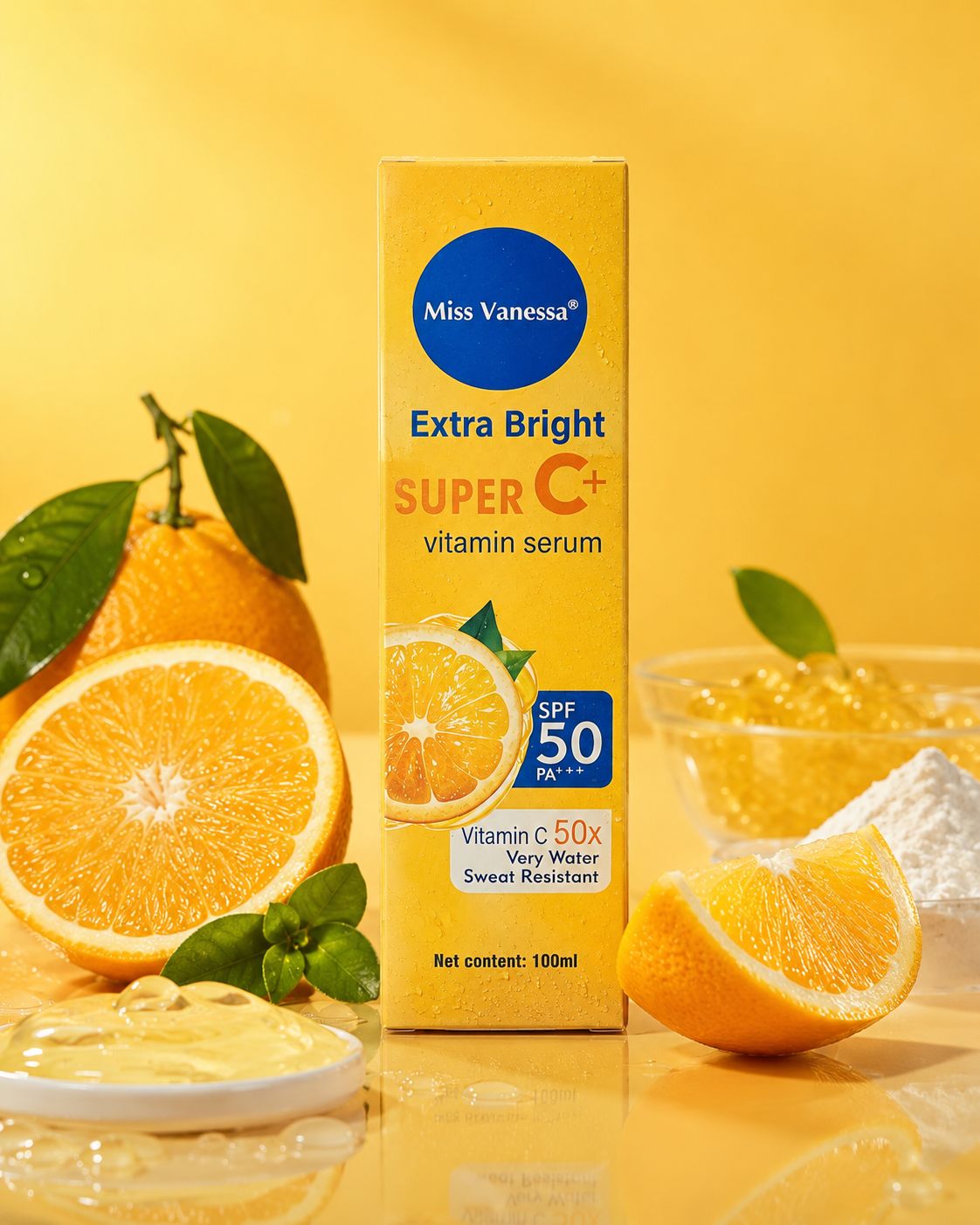Miss Vanessa Extra Bright Super C+ Vitamin Serum SPF 50 PA+++ | Radiance & Sun Protection