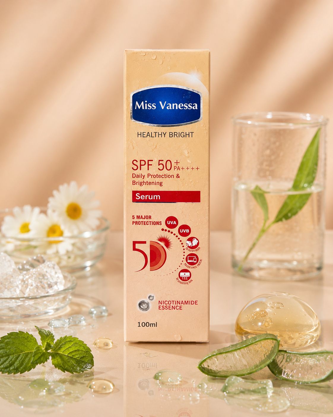 Miss Vanessa Healthy Bright Nicotinamide Essence Serum SPF 50+ PA++++ | Advanced Daily Protection