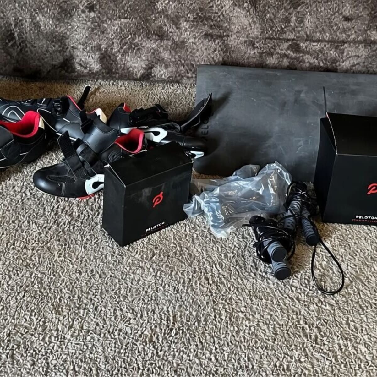 2021 Peloton Bike Plus Excellent Condition with Mat Shoes and Weights – Mount Holly, NC