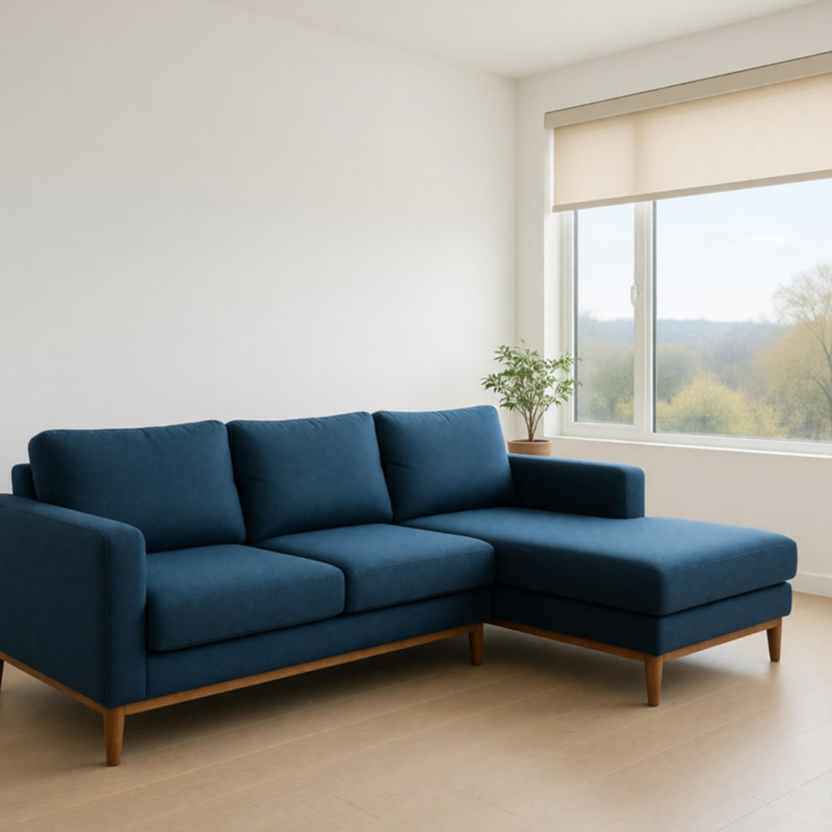 Good Condition Jolene Fabric Blue Sofa 113 Inch 5 Seater – Scottsdale, AZ