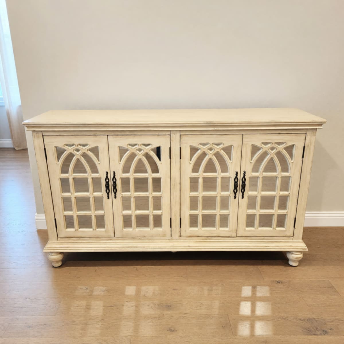 Like New Birch Lane Marilyn 60 Inch Cream Sideboard Credenza – Houston, TX