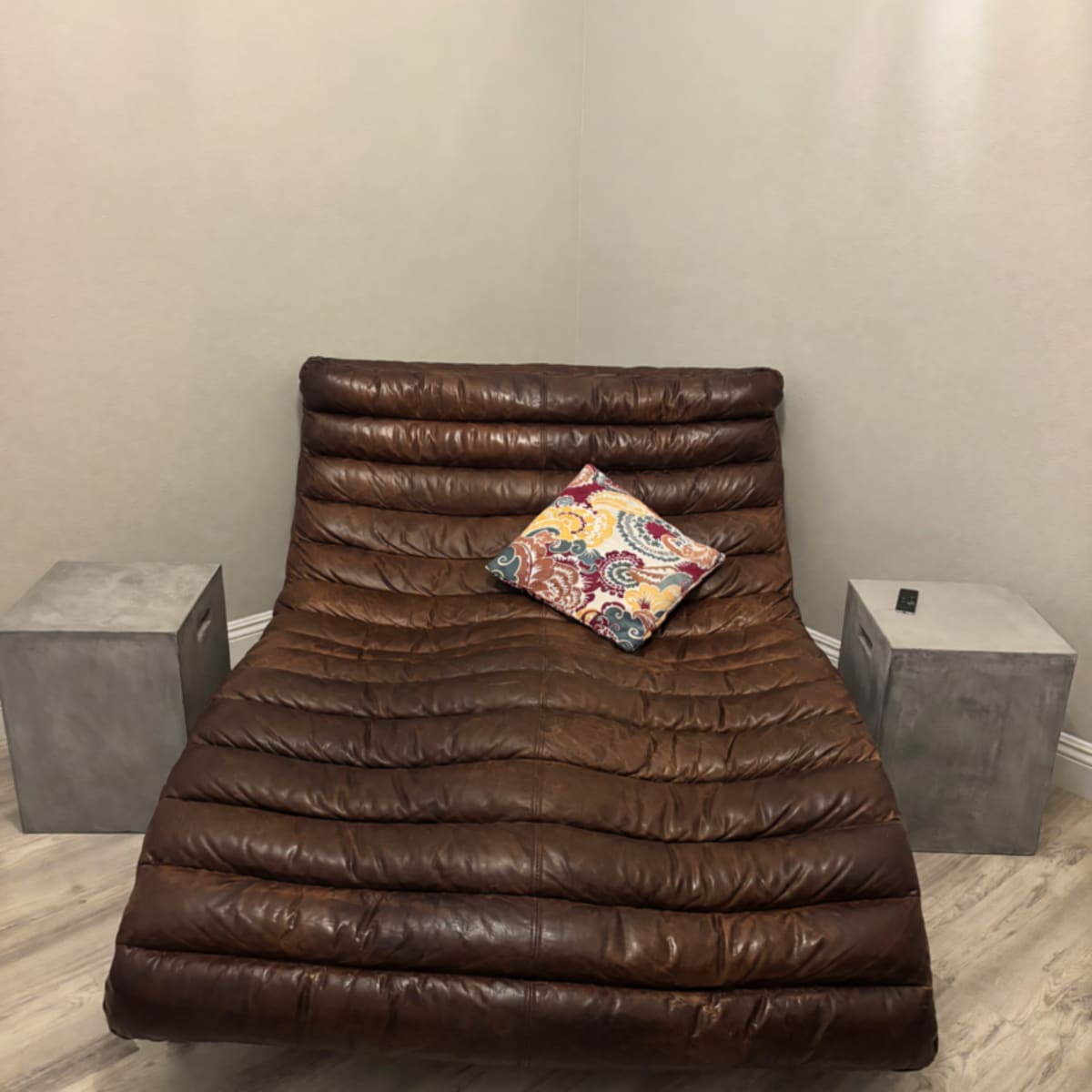 2016 Restoration Hardware Oviedo Leather Double Chaise Lounge – Gently Used – Newport Beach, CA