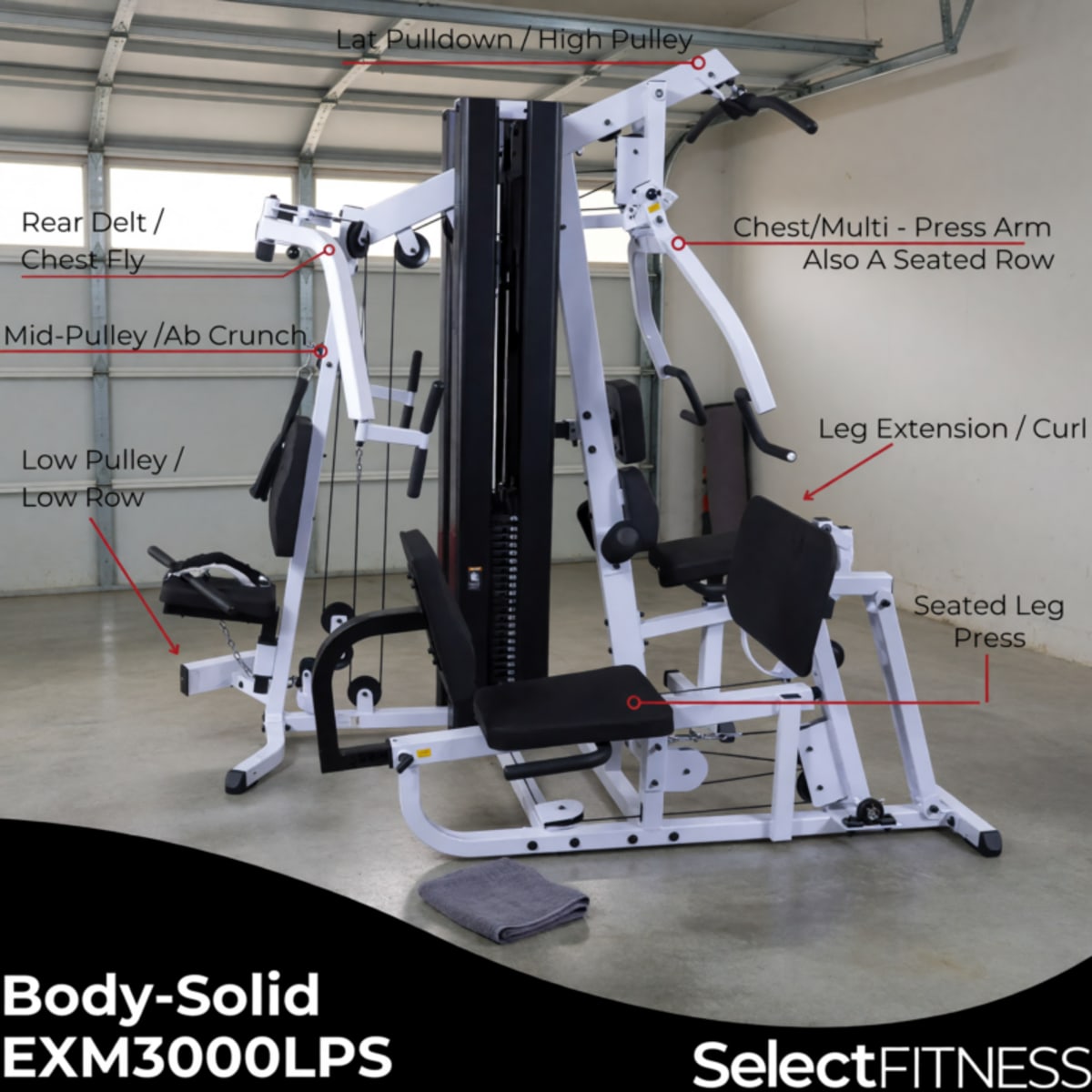 2023 Body Solid EXM3000LPS Cable Trainer – Like New, 210 Lbs Stack – Hillsboro, OR