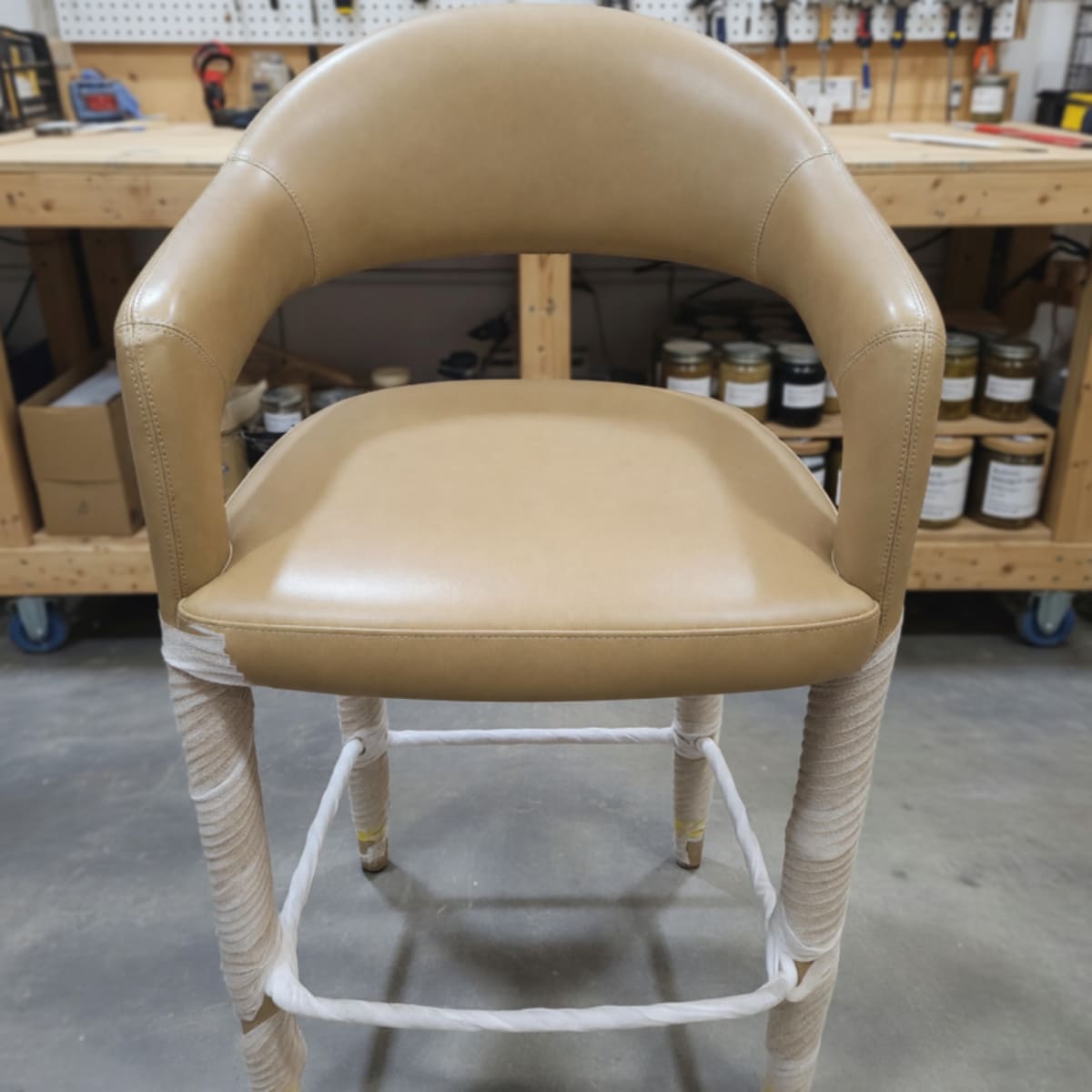 Moe’s Home Collection Martens Brown Leather Barstool – New Condition – Newport, KY