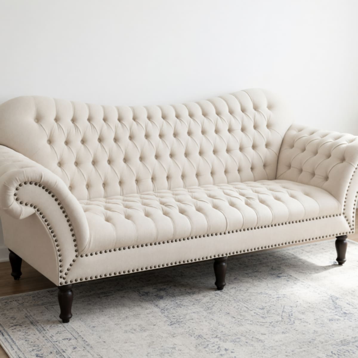 American Country Wayfair Beige Linen Sofa – Like New, Seats 4 – Tysons, VA