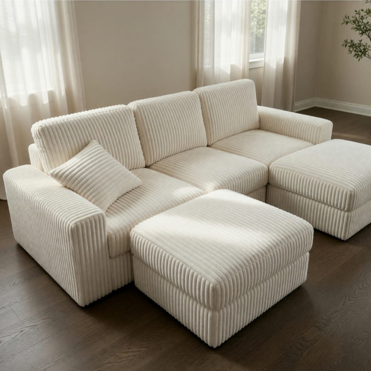Wayfair Beige Modular Sectional – New Condition, 6 Pieces – Little Rock, AR