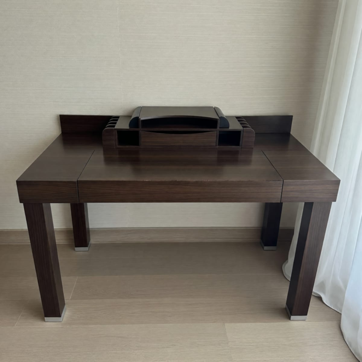 Custom Executive Desk – Good Condition, Wood & Metal, 52in Wide – Bal Harbour, FL