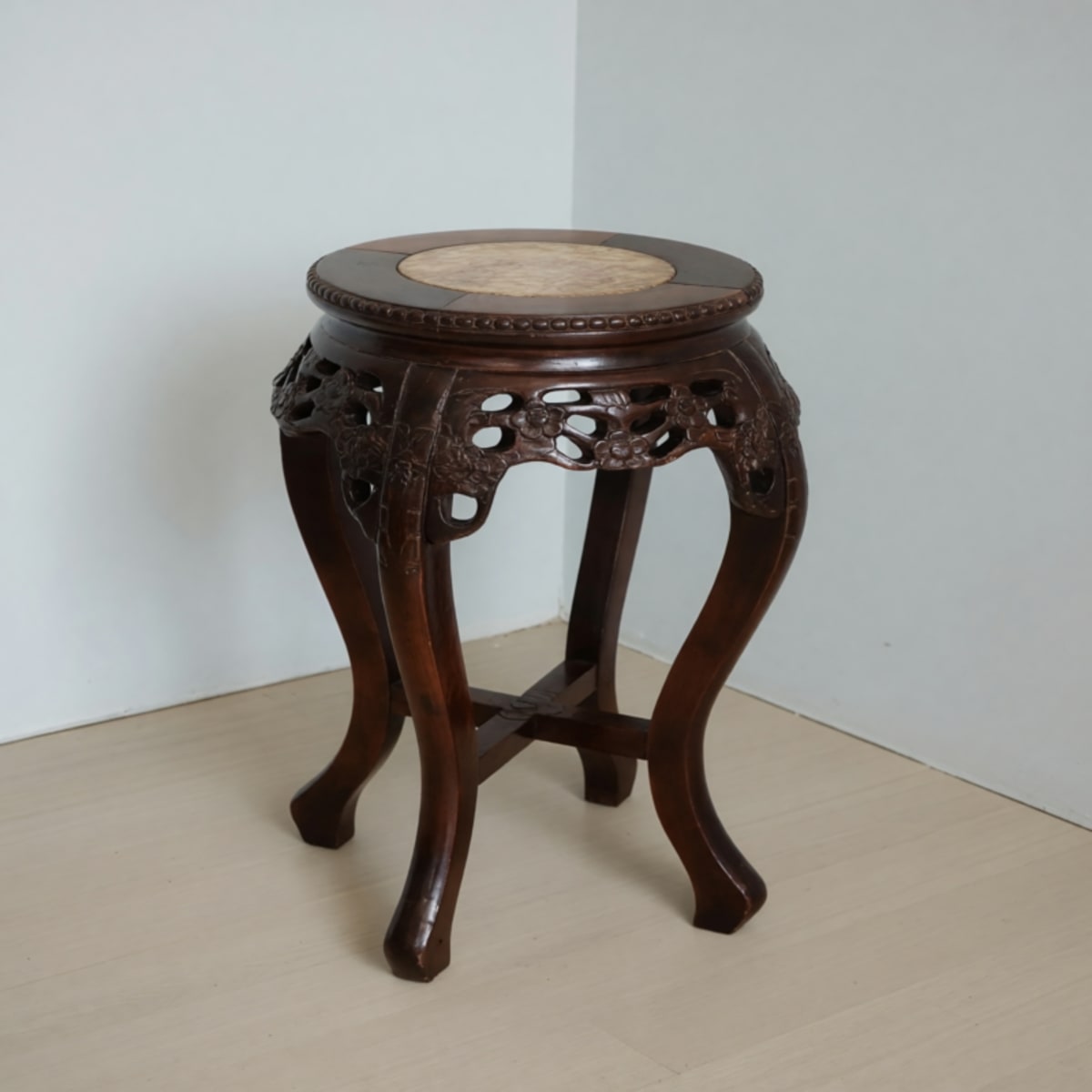 Antique Chinese Marble Top Pedestal Table – Excellent Condition – Macon, GA