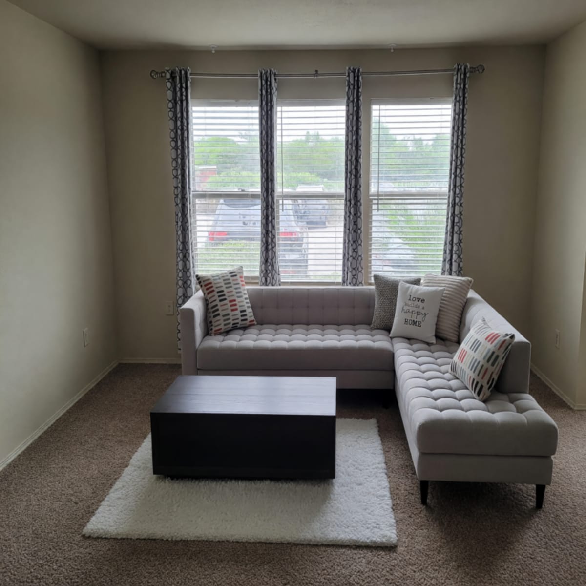 Modern Gray L-Shaped Sectional Sofa – Good Condition, 2 Pieces – Houston, TX