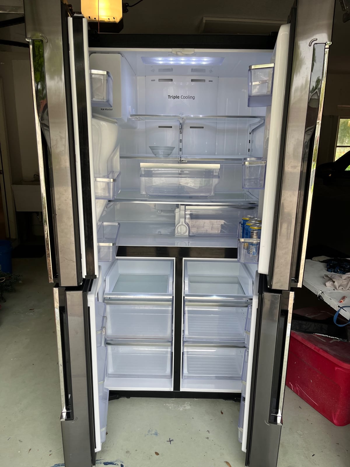 Samsung LRYXC26o6D Refrigerator – Good Condition, 26 Cu Ft, Black – Naples, FL