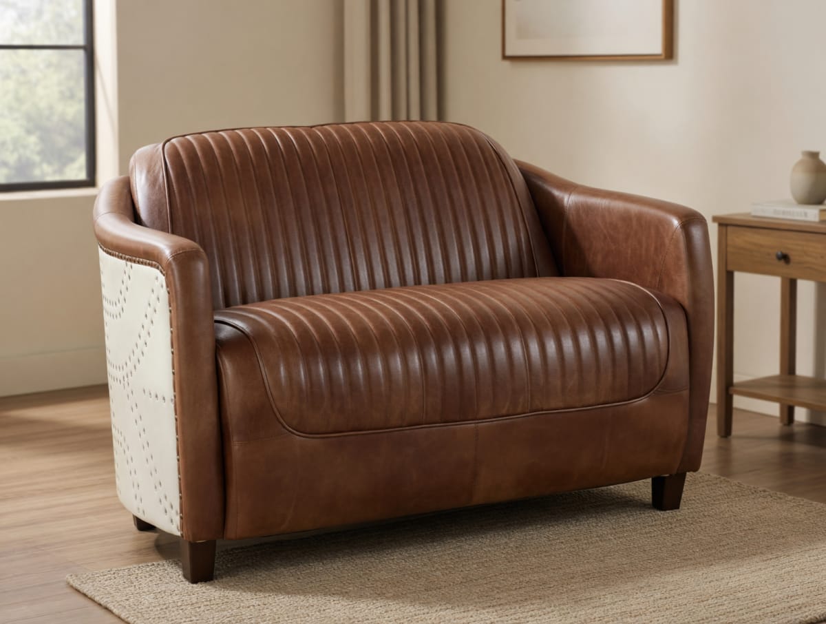 Acme Brancaster Mahogany Leather Lounge Chair Like New – Florissant, MO