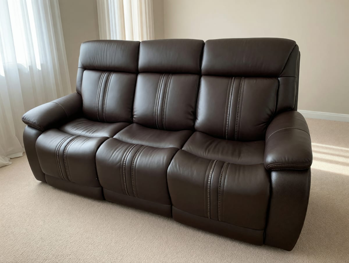 New Infinity Sofa by Value City Brown Leather Recliner Sleeper – Tega Cay, SC