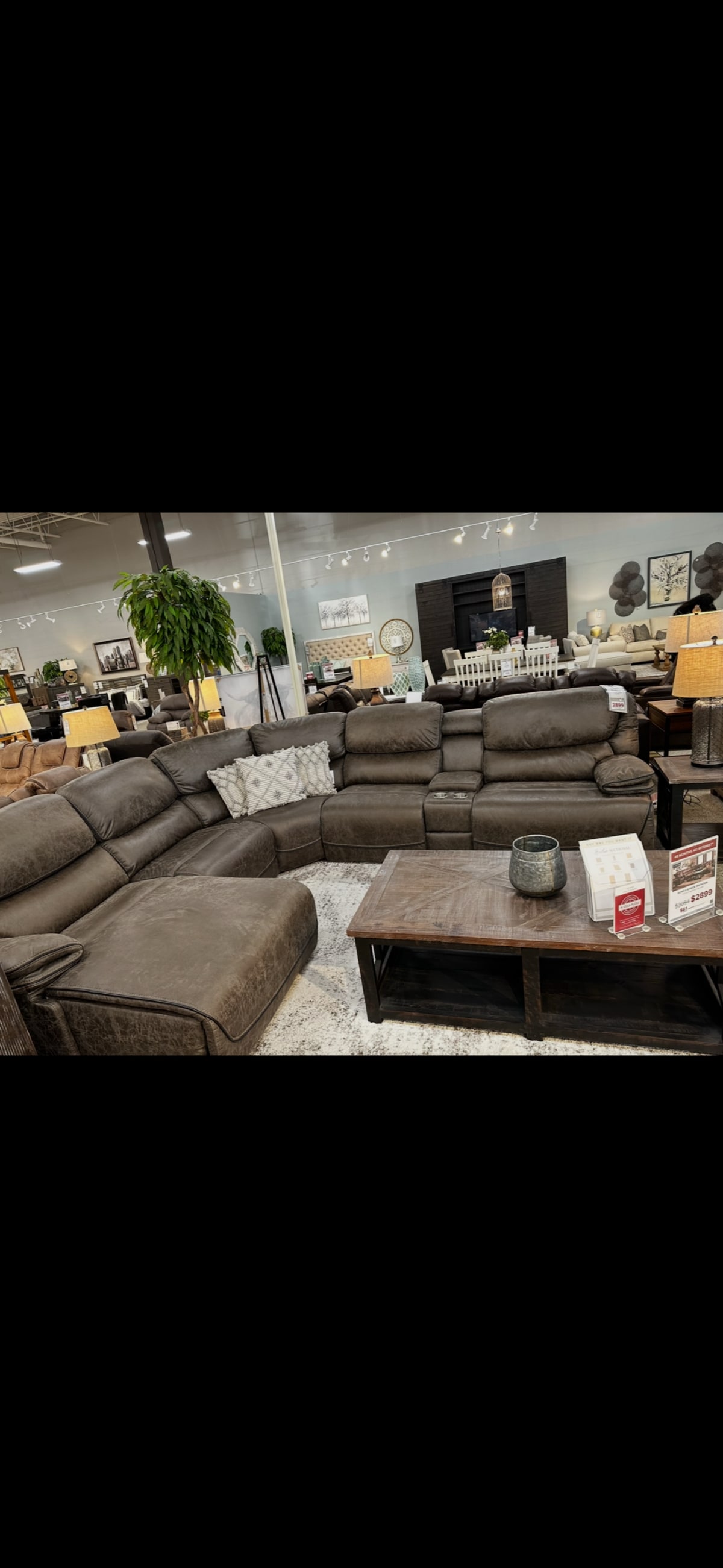 Grey Leather 5-Section Reclining Sleeper Sofa – Good Condition – Frisco, TX