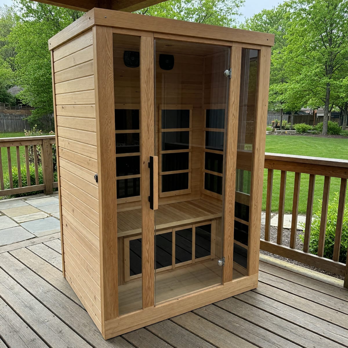 JNH Lifestyles 2-Person Far Infrared Sauna in Good Condition