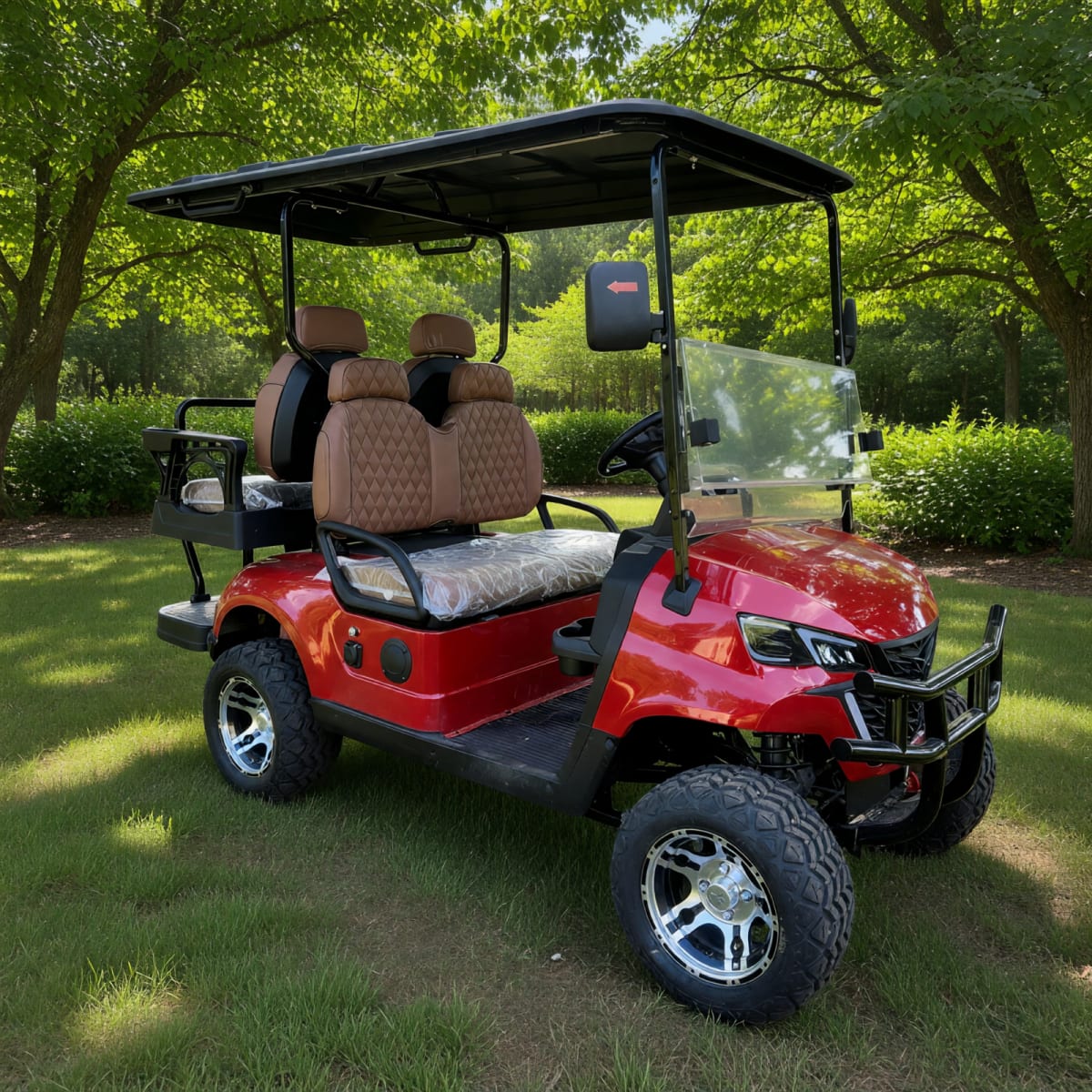 2026 SDLANCH80 Red Golf Cart in New Condition
