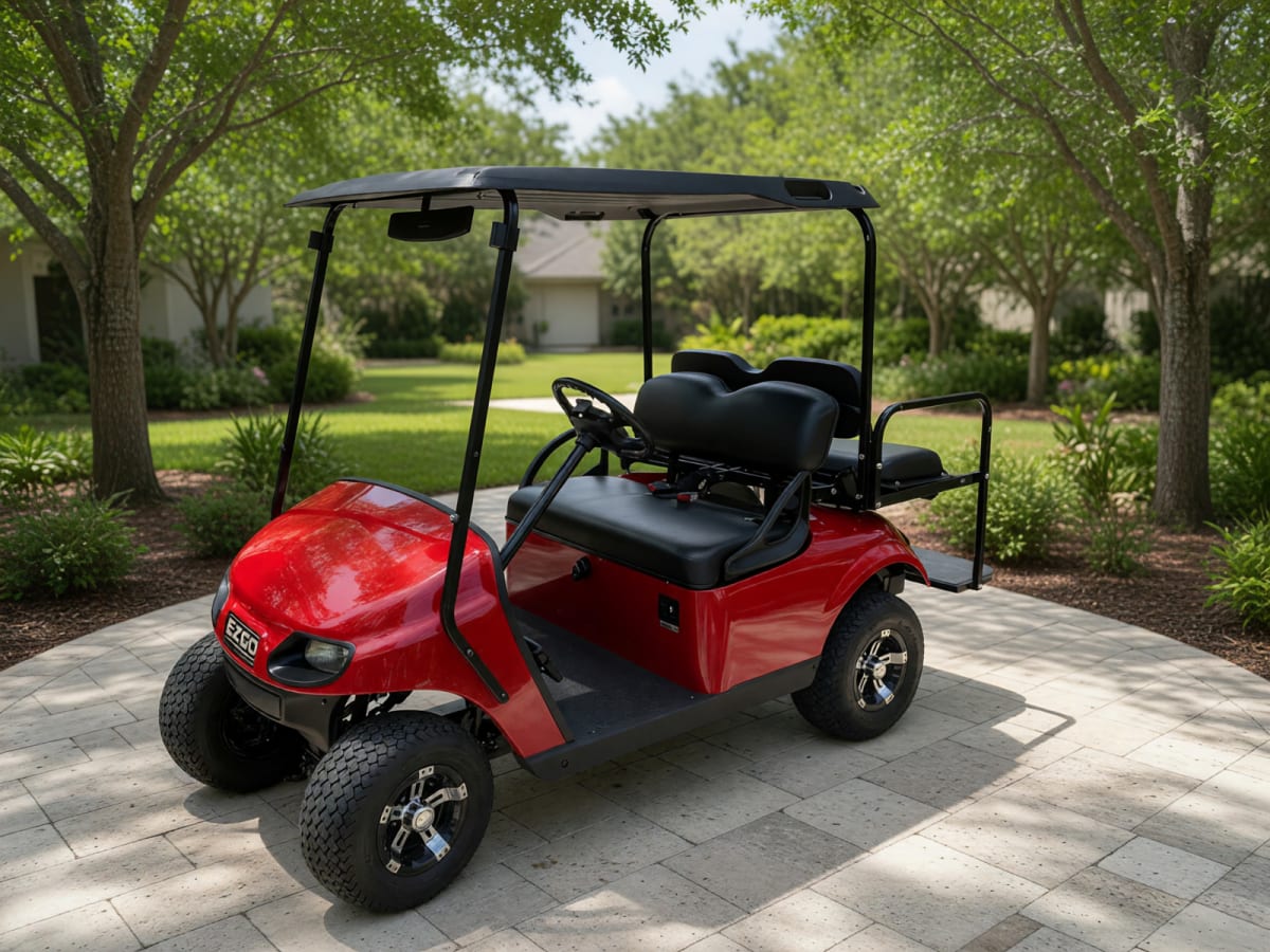 2018 E-Z-GO Valor Golf Cart – Good Condition, Lifted Red 4-Seater – Orlando, FL