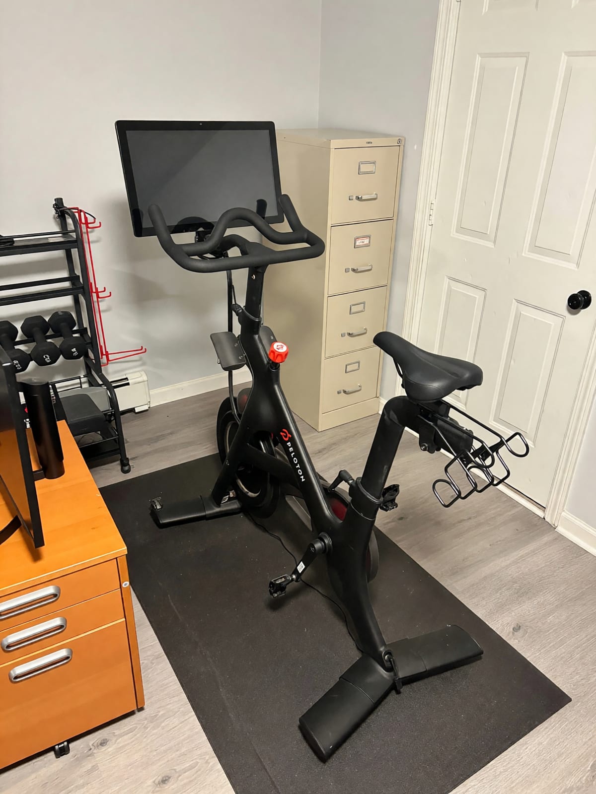 2018 Peloton Bike 2nd Gen – Good Condition, Includes Mat & Weights – Wrentham, MA
