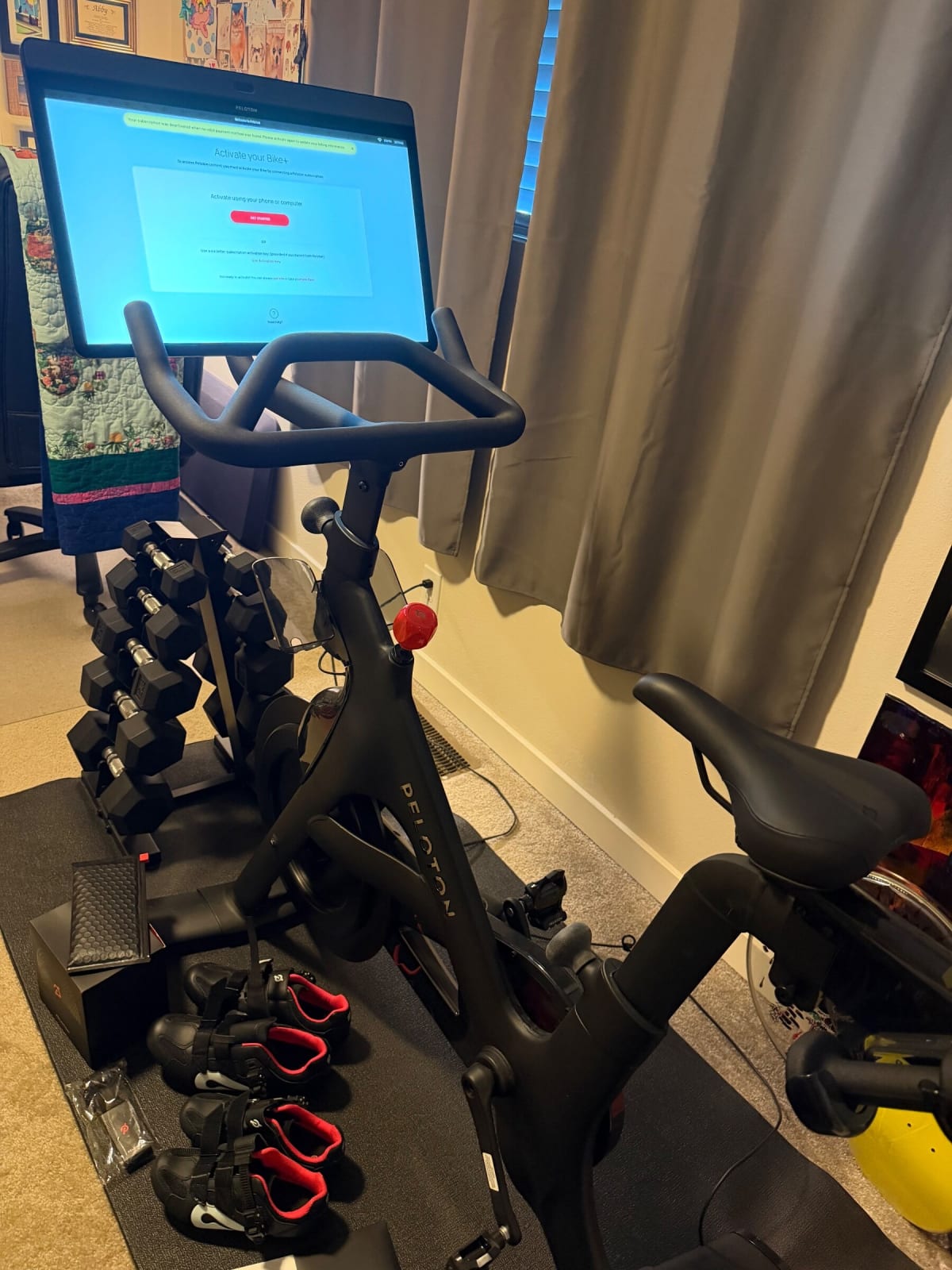 2021 Peloton Bike+ Like New 34 Inch Screen Includes Shoes and Accessories – Kirkland, WA