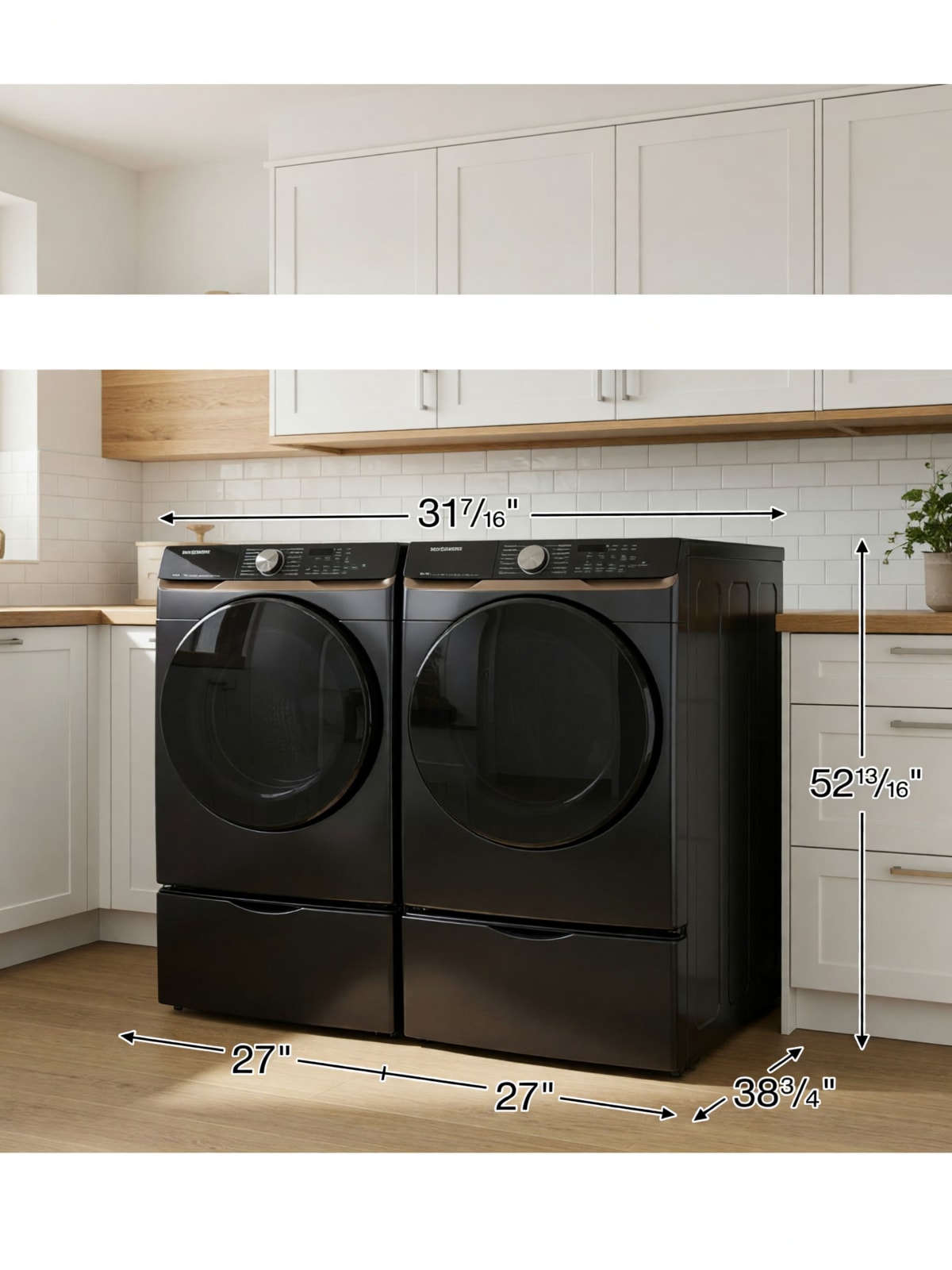 2023 Samsung DVE50BG8300V Washer Dryer Set New 5 & 7.5 Cu Ft Black – Denver, CO